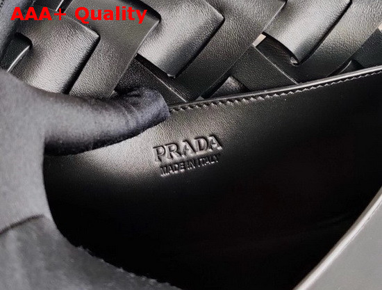 Prada Leather Prada Tress Shoulder Bag in Black Replica