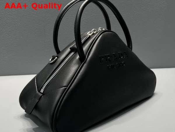 Prada Leather Prada Triangle Bag in Black 1BB082 Replica