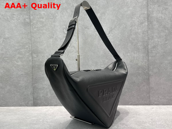 Prada Leather Prada Triangle Bag in Black 2VY007 Replica