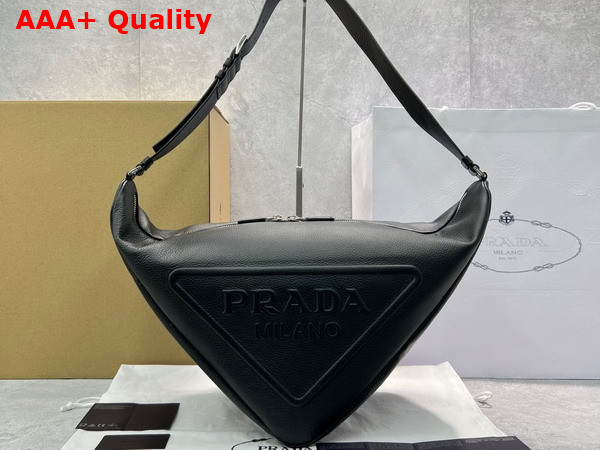 Prada Leather Prada Triangle Bag in Black 2VY007 Replica