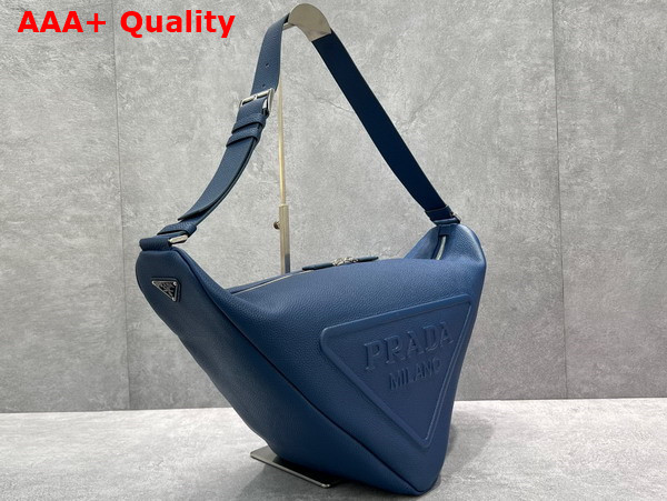 Prada Leather Prada Triangle Bag in Bluette 2VY007 Replica