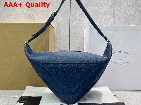 Prada Leather Prada Triangle Bag in Bluette 2VY007 Replica