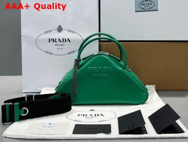 Prada Leather Prada Triangle Bag in Mango 1BB082 Replica