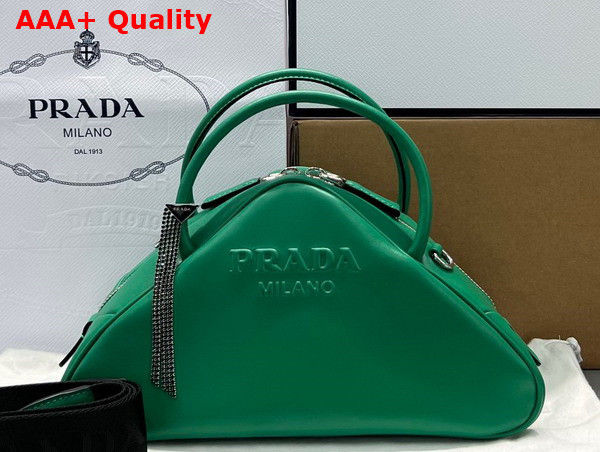 Prada Leather Prada Triangle Bag in Mango 1BB082 Replica