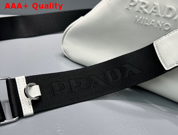 Prada Leather Prada Triangle Bag in White 1BB082 Replica