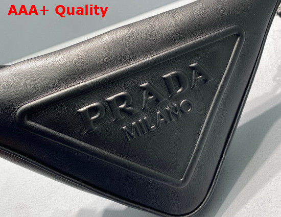 Prada Leather Prada Triangle Pouch in Black 1NE039 Replica