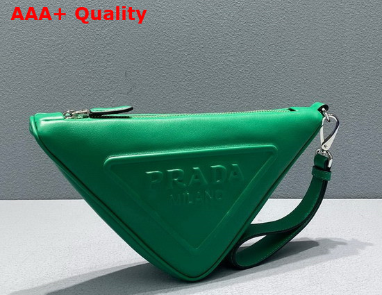 Prada Leather Prada Triangle Pouch in Mango 1NE039 Replica