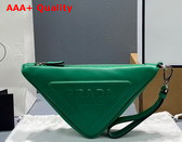 Prada Leather Prada Triangle Pouch in Mango 1NE039 Replica