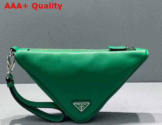 Prada Leather Prada Triangle Pouch in Mango 1NE039 Replica