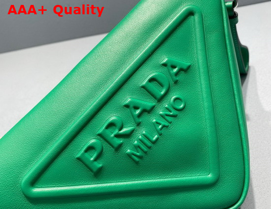 Prada Leather Prada Triangle Pouch in Mango 1NE039 Replica