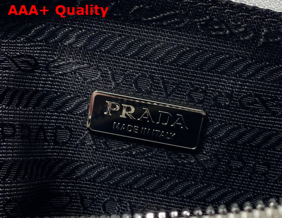 Prada Leather Prada Triangle Pouch in White 1NE039 Replica