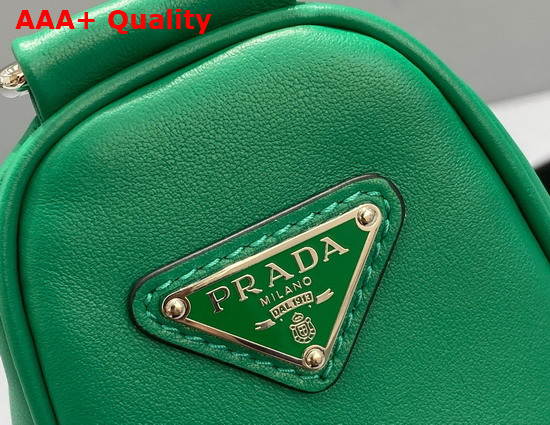 Prada Leather Prada Triangle Shoulder Bag in Mango 1BH190 Replica