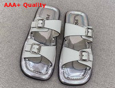 Prada Leather Sandals White 1XX628 Replica