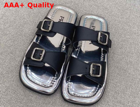 Prada Leather Sandals in Black 1XX628 Replica