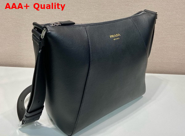 Prada Leather Shoulder Bag 2VH177 Black Replica