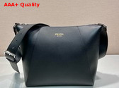 Prada Leather Shoulder Bag 2VH177 Black Replica