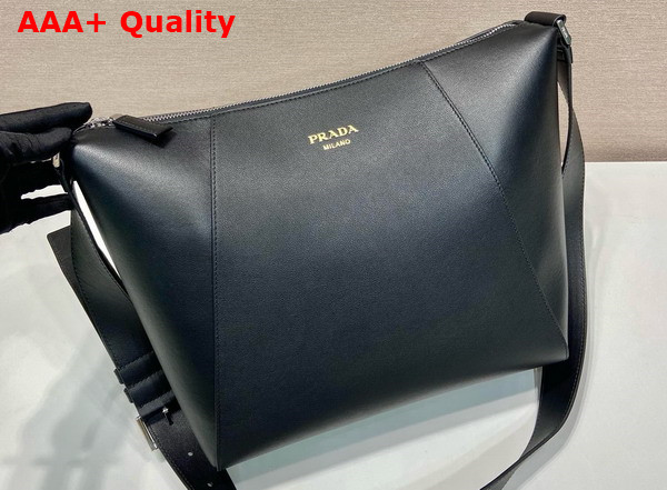 Prada Leather Shoulder Bag 2VH177 Black Replica