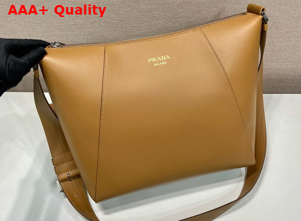 Prada Leather Shoulder Bag 2VH177 Caramel Replica