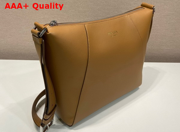 Prada Leather Shoulder Bag 2VH177 Caramel Replica