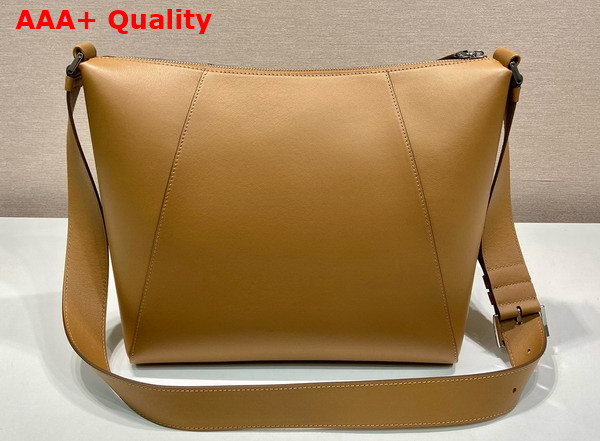 Prada Leather Shoulder Bag 2VH177 Caramel Replica