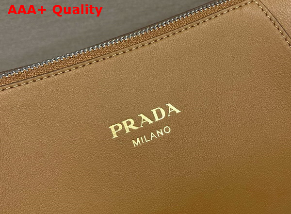 Prada Leather Shoulder Bag 2VH177 Caramel Replica