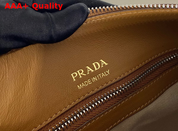 Prada Leather Shoulder Bag 2VH177 Caramel Replica