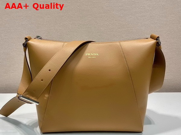 Prada Leather Shoulder Bag 2VH177 Caramel Replica