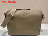 Prada Leather Shoulder Bag in Bamboo Gray 2VH182 Replica