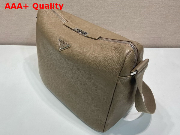 Prada Leather Shoulder Bag in Bamboo Gray 2VH182 Replica