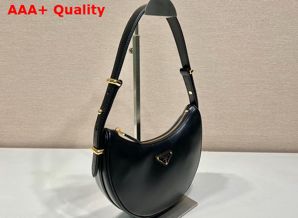 Prada Leather Shoulder Bag in Black 1BC194 Replica