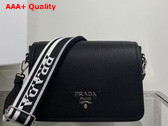 Prada Leather Shoulder Bag in Black 1BD314 Replica