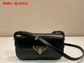 Prada Leather Shoulder Bag in Black 1BD339 Replica