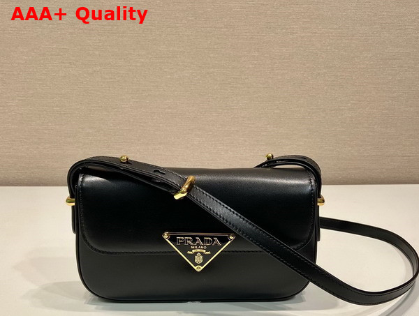 Prada Leather Shoulder Bag in Black 1BD339 Replica