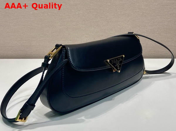 Prada Leather Shoulder Bag in Black 1BD344 Replica