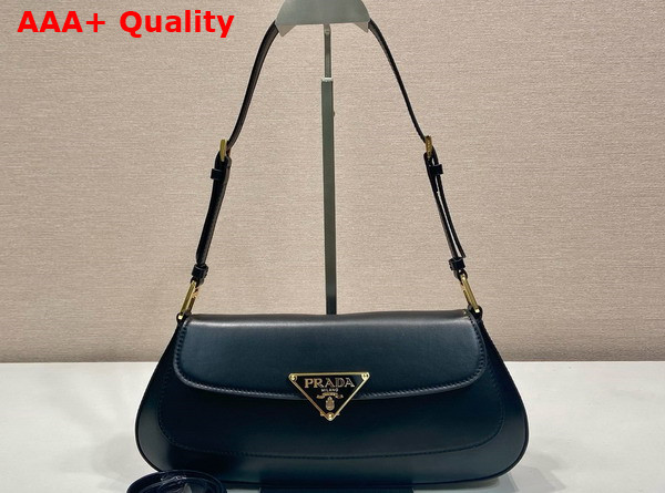 Prada Leather Shoulder Bag in Black 1BD344 Replica