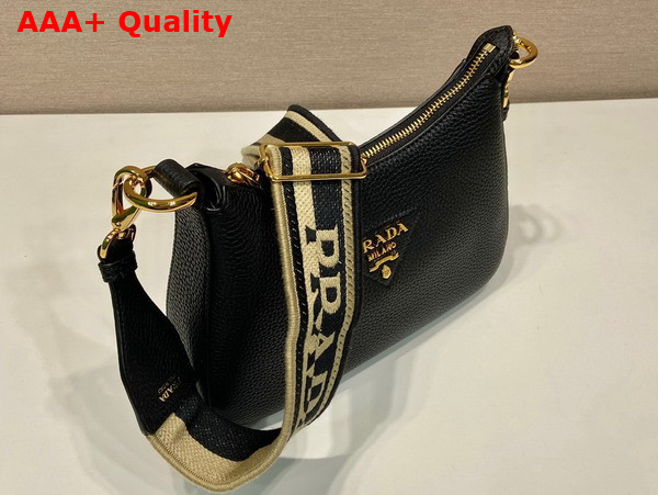 Prada Leather Shoulder Bag in Black 1BH193 Replica