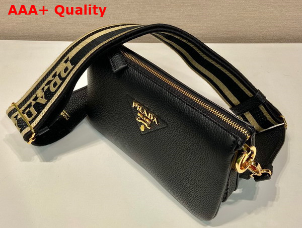 Prada Leather Shoulder Bag in Black 1BH194 Replica