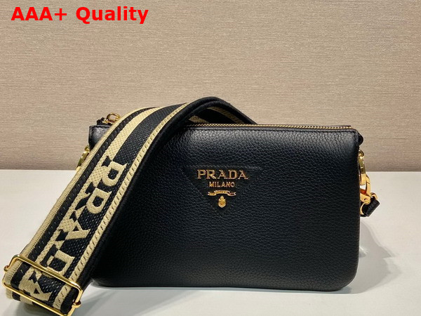 Prada Leather Shoulder Bag in Black 1BH194 Replica