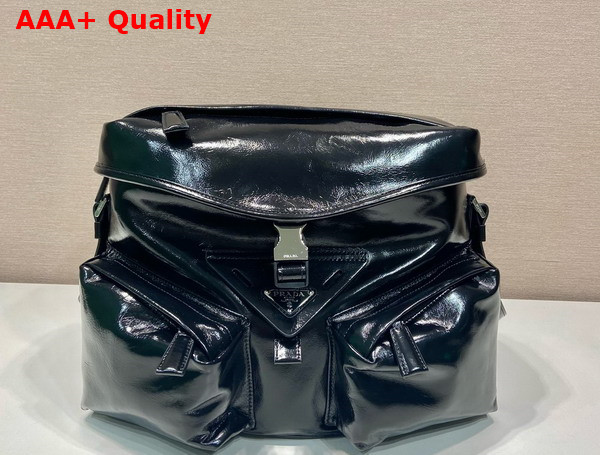 Prada Leather Shoulder Bag in Black 2VD062 Replica