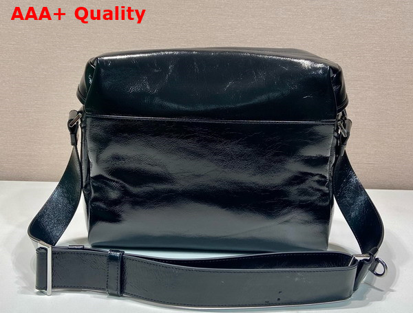 Prada Leather Shoulder Bag in Black 2VD062 Replica