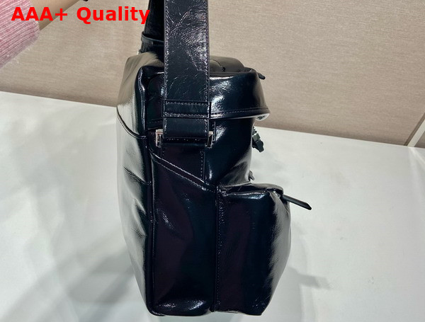 Prada Leather Shoulder Bag in Black 2VD062 Replica