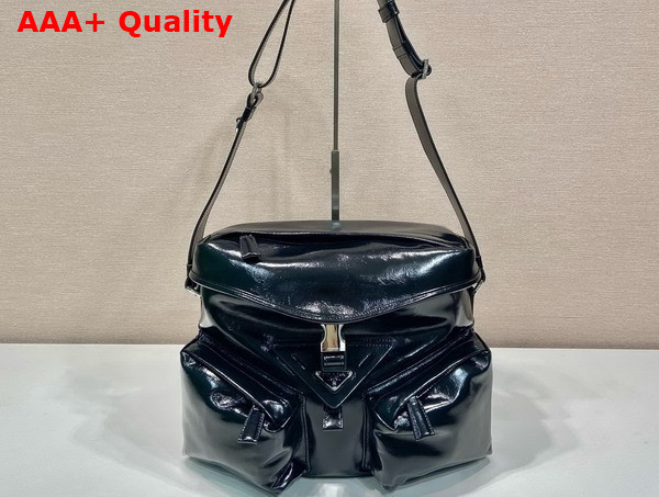 Prada Leather Shoulder Bag in Black 2VD062 Replica