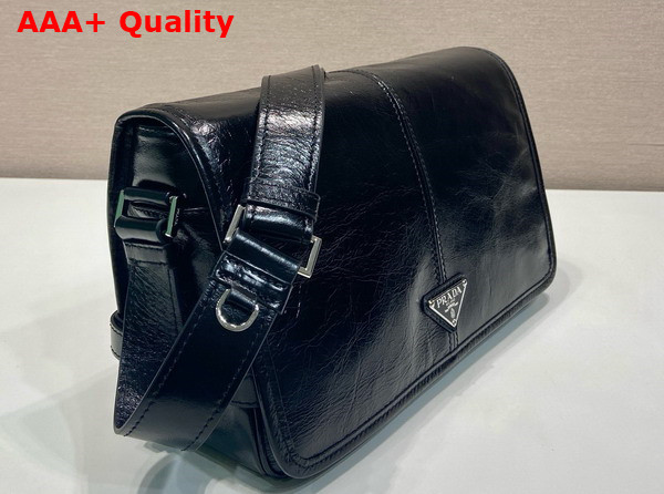 Prada Leather Shoulder Bag in Black 2VD073 Replica