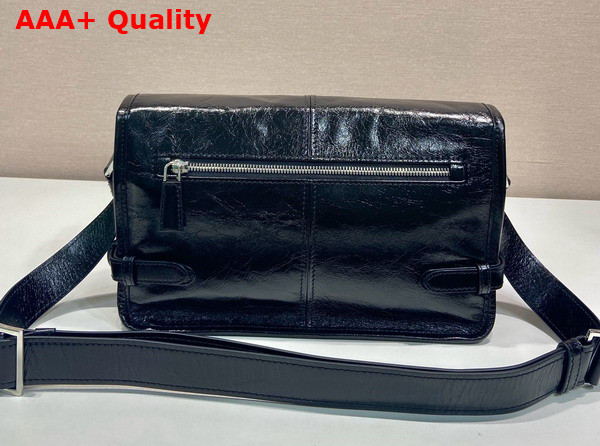 Prada Leather Shoulder Bag in Black 2VD073 Replica