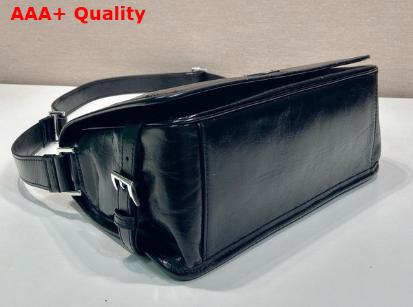 Prada Leather Shoulder Bag in Black 2VD073 Replica