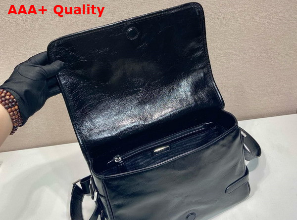 Prada Leather Shoulder Bag in Black 2VD073 Replica