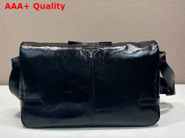 Prada Leather Shoulder Bag in Black 2VH187 Replica