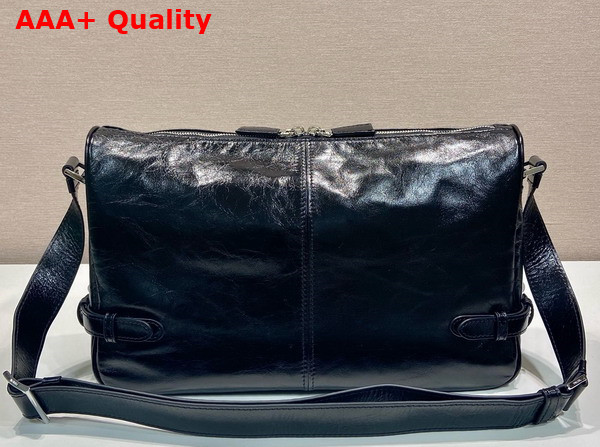 Prada Leather Shoulder Bag in Black 2VH187 Replica