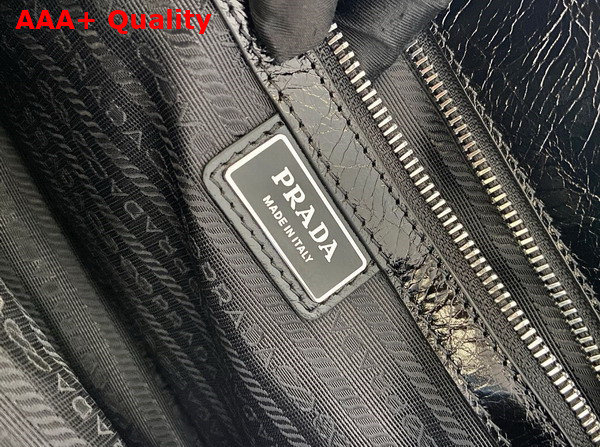 Prada Leather Shoulder Bag in Black 2VH187 Replica