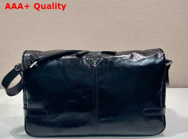 Prada Leather Shoulder Bag in Black 2VH187 Replica